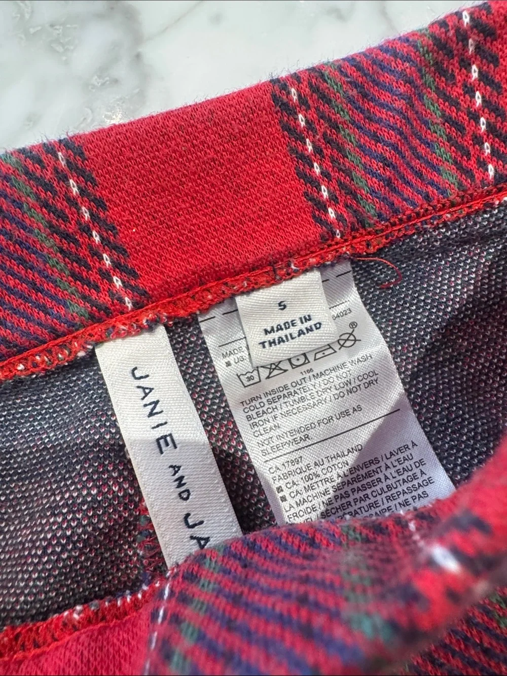 Janie and Jack Red Plaid Girls Skirt with Tartan Detail